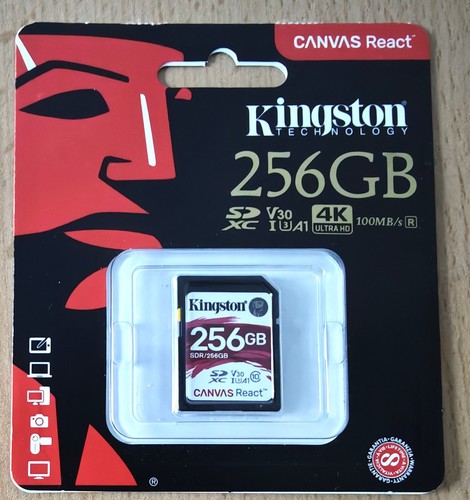 Kingston canvas react - react, 256gb