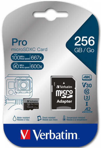 Verbatim pro 256gb micro - pro, u3